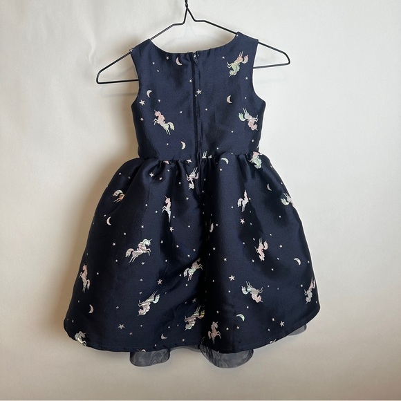 H&M Tulle Iridescent Navy Blue Dress | Size 4-5 - Picture 7 of 9